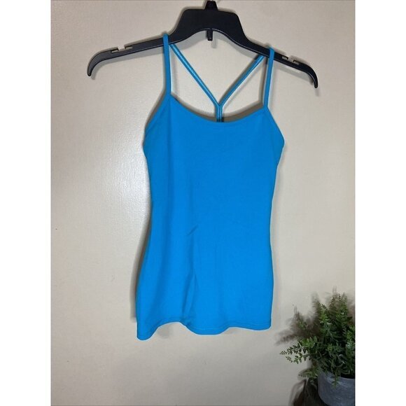 Teal Lululemon Tank With Built-In Bra  Size 6 - Picture 1 of 7